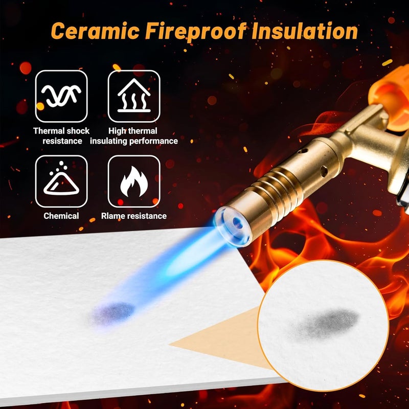 UCandy 15 Pack Ceramic Fiber Paper, 11" x 12" x 1/8" High Temperature Ceramic Fiber Rectangle Papers White Insulation Gasket Paper for Stove Furnace Fireplace - Image 4
